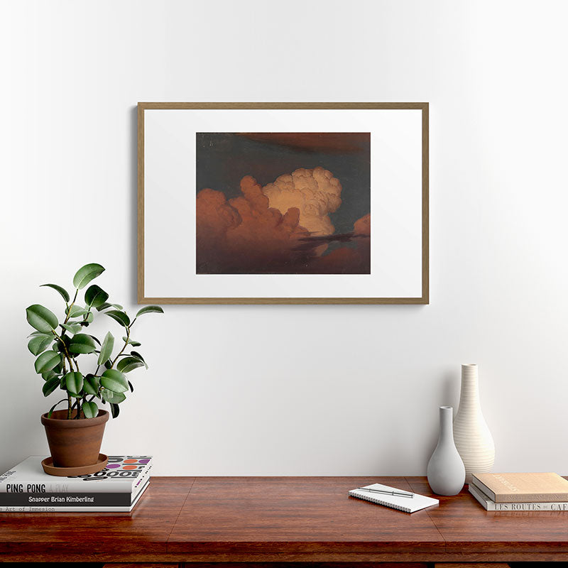 "Cloud Study" by Knud Baade, 1850 Framed Art Print