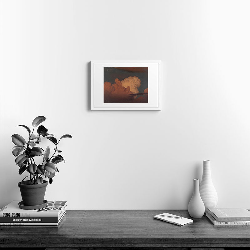 "Cloud Study" by Knud Baade, 1850 Framed Art Print