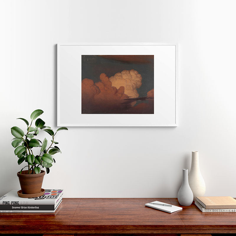 "Cloud Study" by Knud Baade, 1850 Framed Art Print