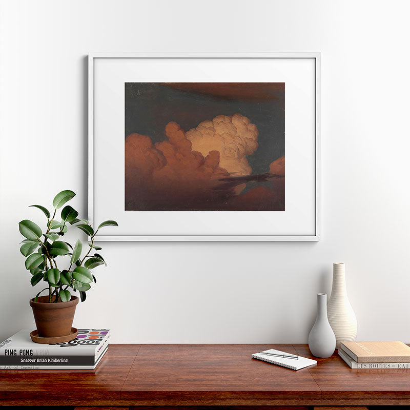"Cloud Study" by Knud Baade, 1850 Framed Art Print