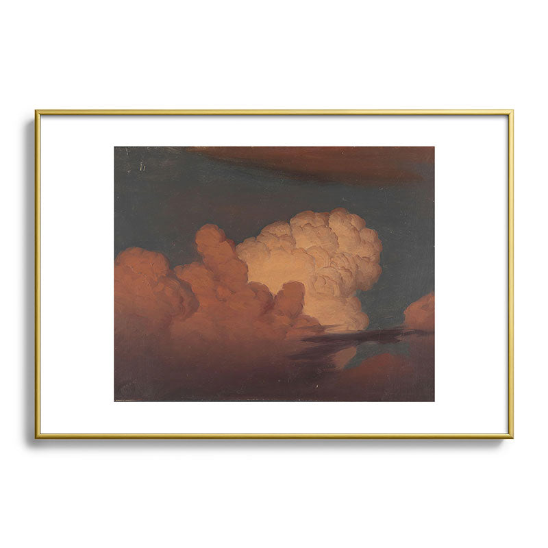 "Cloud Study" by Knud Baade, 1850 Framed Art Print