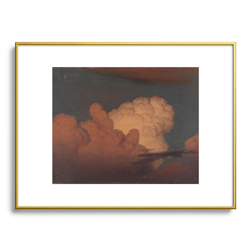 "Cloud Study" by Knud Baade, 1850 Framed Art Print