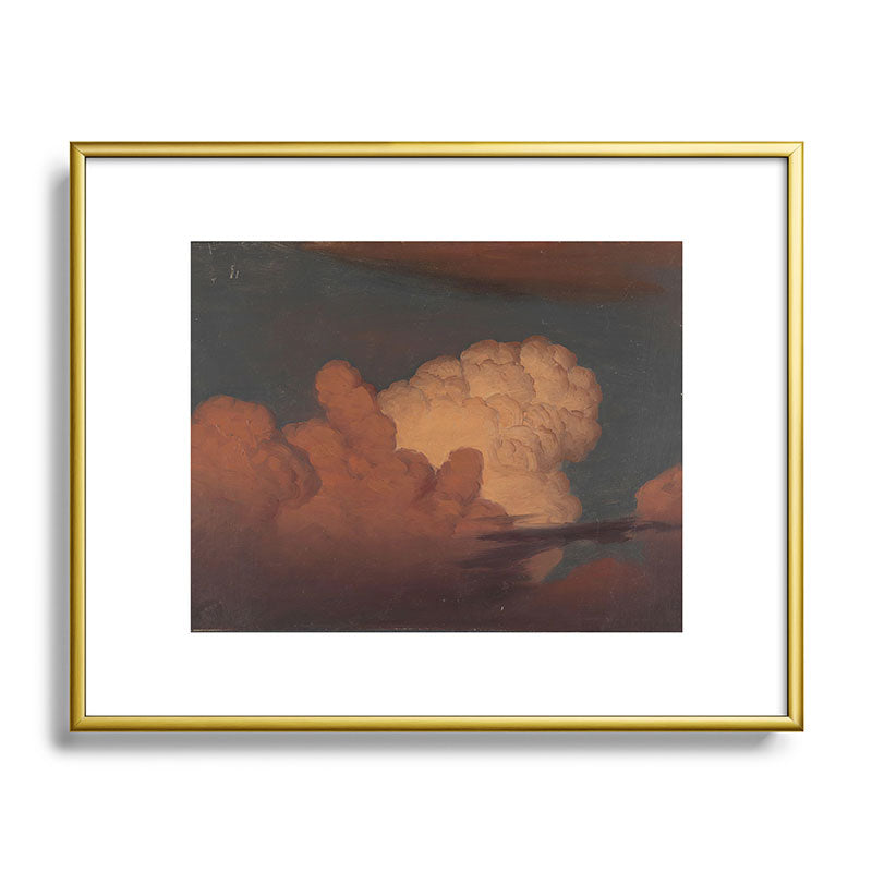 "Cloud Study" by Knud Baade, 1850 Framed Art Print