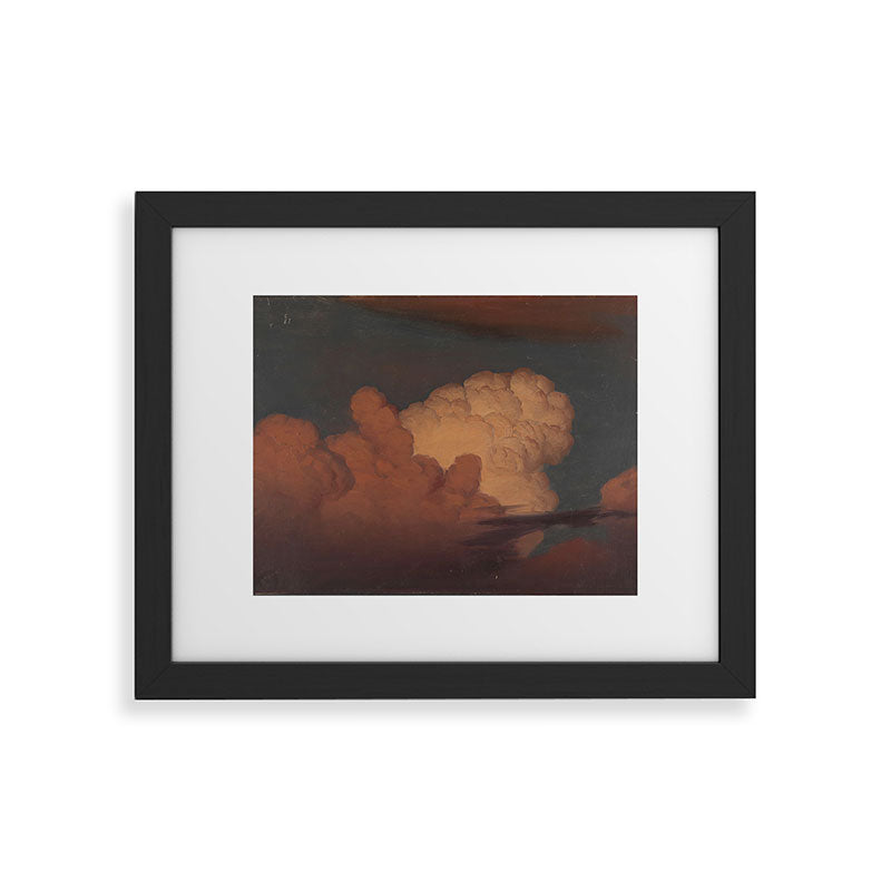 "Cloud Study" by Knud Baade, 1850 Framed Art Print