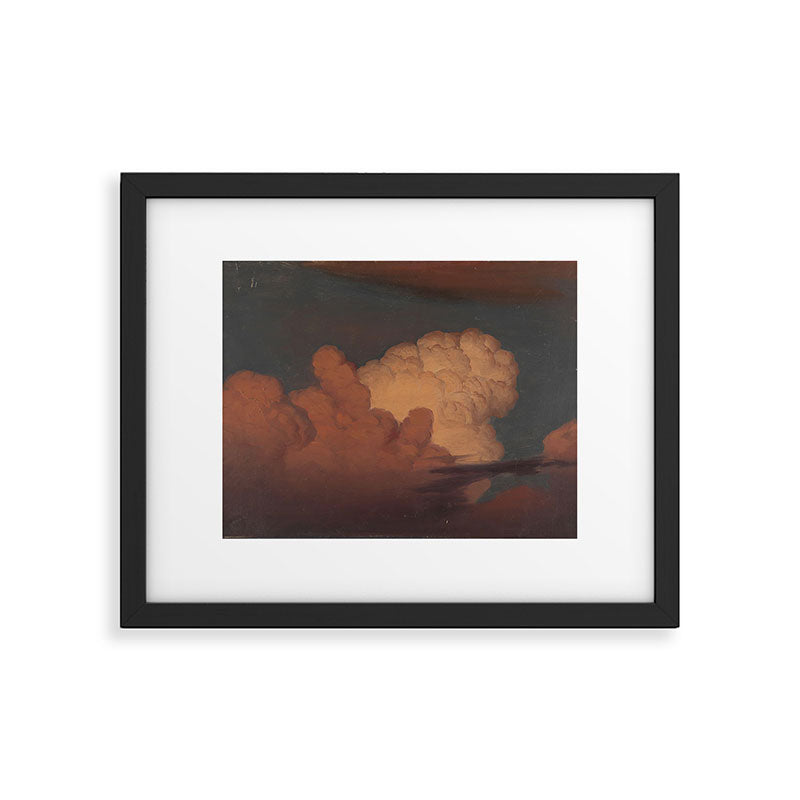 "Cloud Study" by Knud Baade, 1850 Framed Art Print