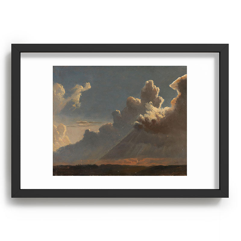 "Cloud Study" by Knud Baade, circa 1830s Framed Art Print