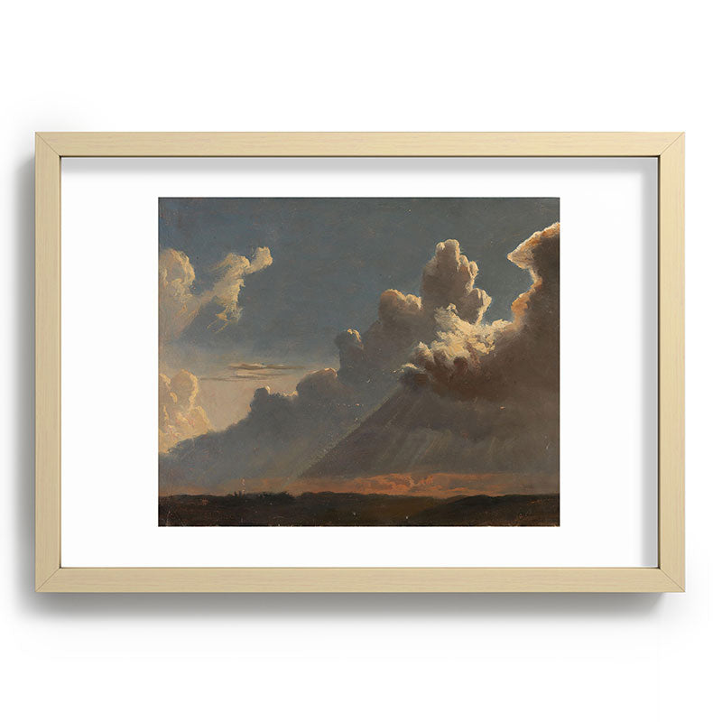"Cloud Study" by Knud Baade, circa 1830s Framed Art Print