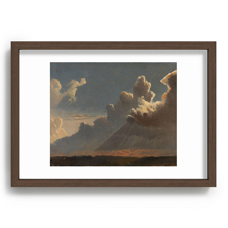 "Cloud Study" by Knud Baade, circa 1830s Framed Art Print