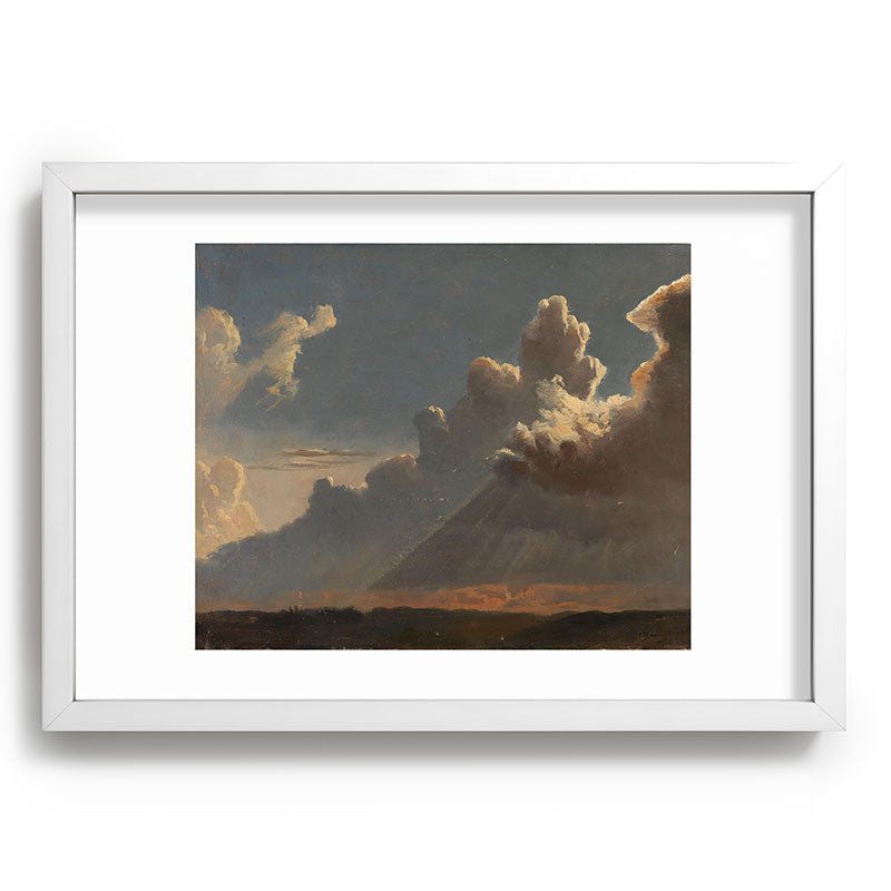 "Cloud Study" by Knud Baade, circa 1830s Framed Art Print