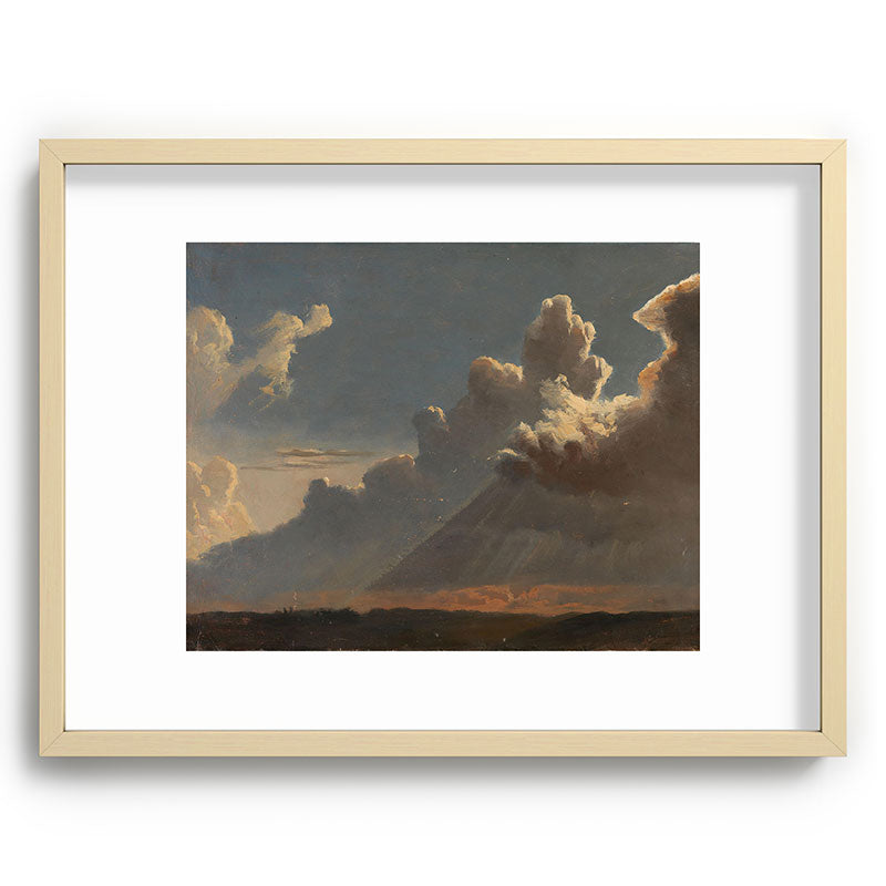 "Cloud Study" by Knud Baade, circa 1830s Framed Art Print
