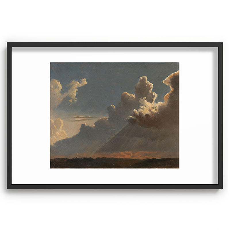 "Cloud Study" by Knud Baade, circa 1830s Framed Art Print