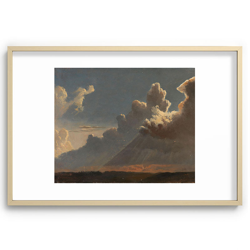 "Cloud Study" by Knud Baade, circa 1830s Framed Art Print