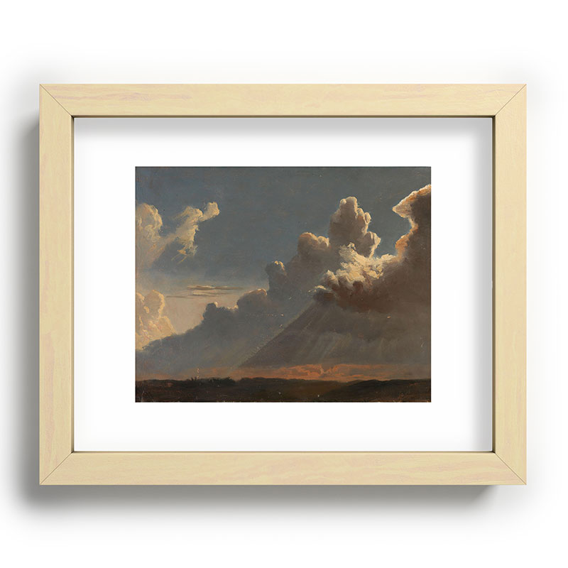"Cloud Study" by Knud Baade, circa 1830s Framed Art Print