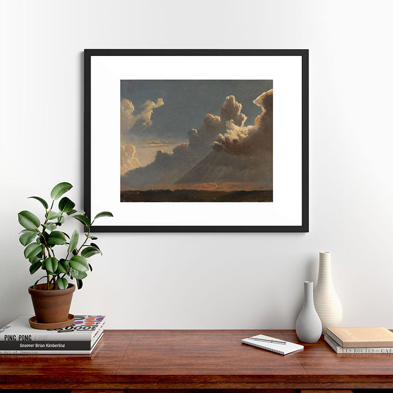 "Cloud Study" by Knud Baade, circa 1830s Framed Art Print
