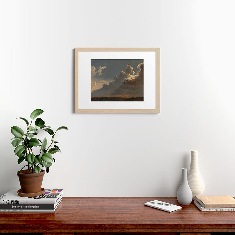 "Cloud Study" by Knud Baade, circa 1830s Framed Art Print