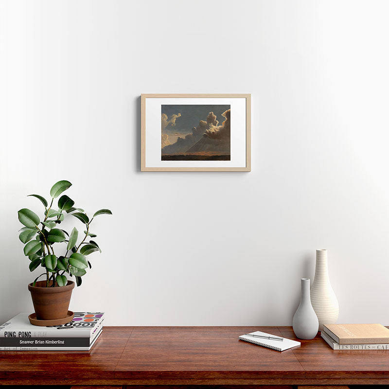 "Cloud Study" by Knud Baade, circa 1830s Framed Art Print