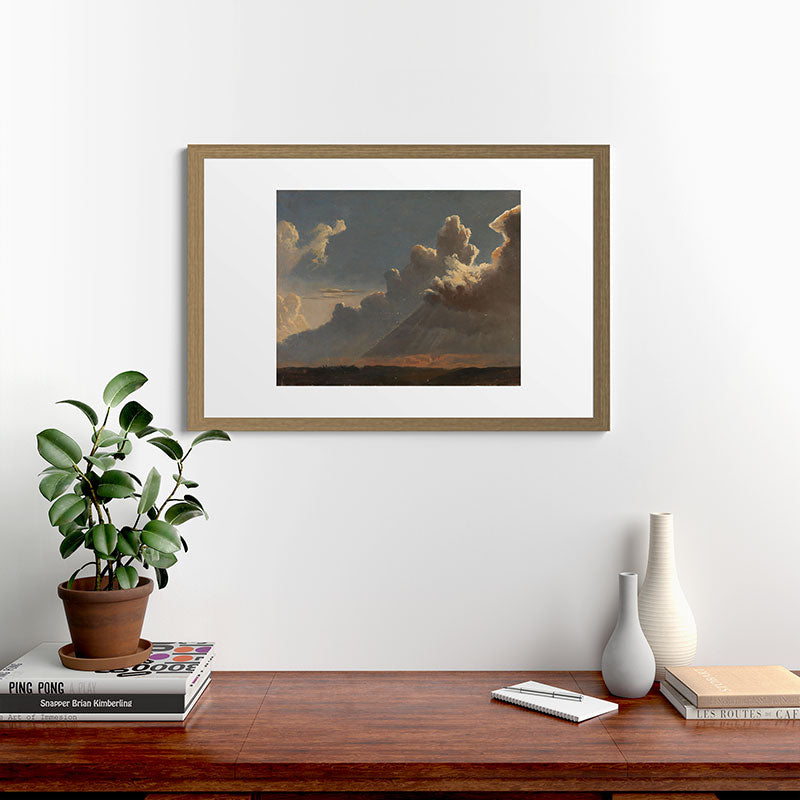 "Cloud Study" by Knud Baade, circa 1830s Framed Art Print
