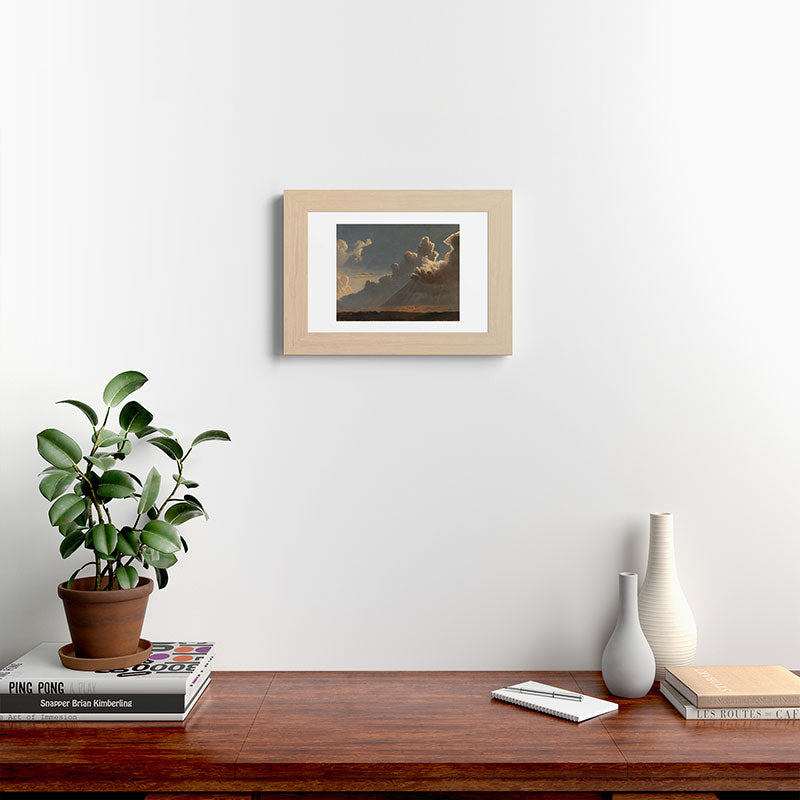 "Cloud Study" by Knud Baade, circa 1830s Framed Art Print