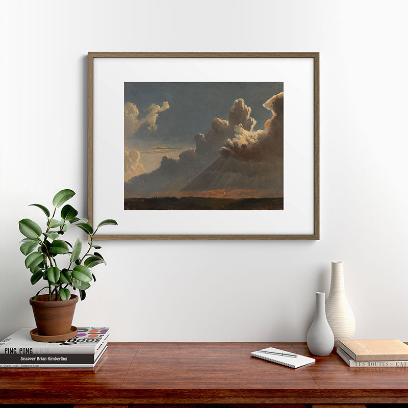 "Cloud Study" by Knud Baade, circa 1830s Framed Art Print