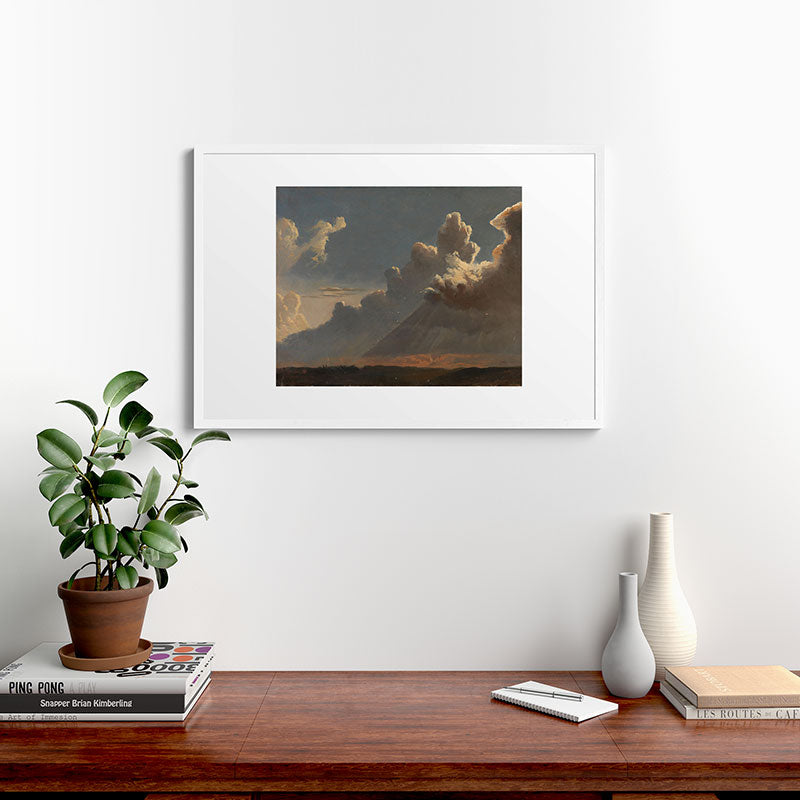 "Cloud Study" by Knud Baade, circa 1830s Framed Art Print