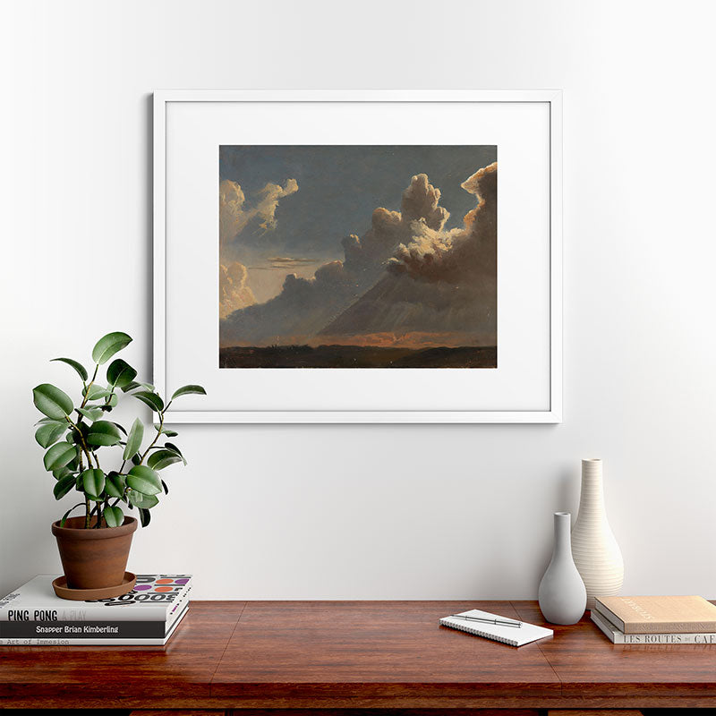 "Cloud Study" by Knud Baade, circa 1830s Framed Art Print