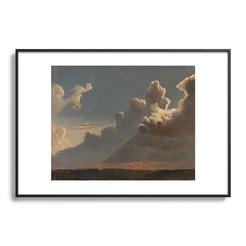 "Cloud Study" by Knud Baade, circa 1830s Framed Art Print