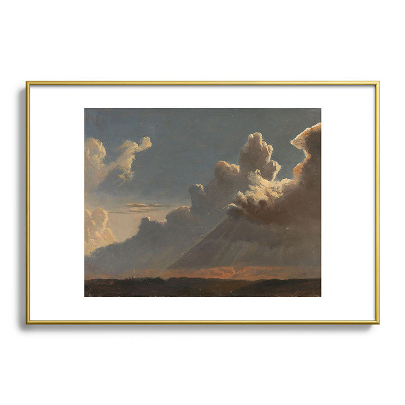 "Cloud Study" by Knud Baade, circa 1830s Framed Art Print