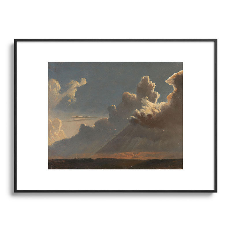 "Cloud Study" by Knud Baade, circa 1830s Framed Art Print
