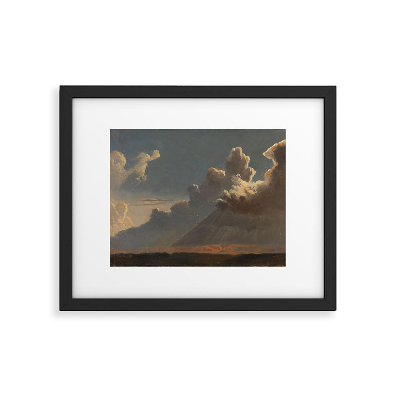 "Cloud Study" by Knud Baade, circa 1830s Framed Art Print