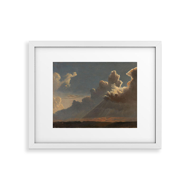 "Cloud Study" by Knud Baade, circa 1830s Framed Art Print
