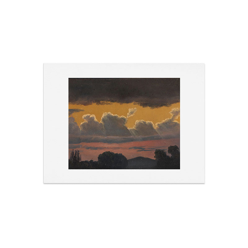 "Cloud Study over Landscape" by Knud Baade, 1838 Art Print