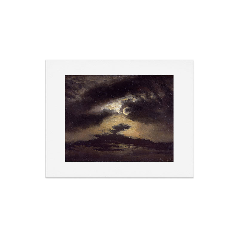 "Clouds in Moonlight" by Knud Baade, 1843 Art Print