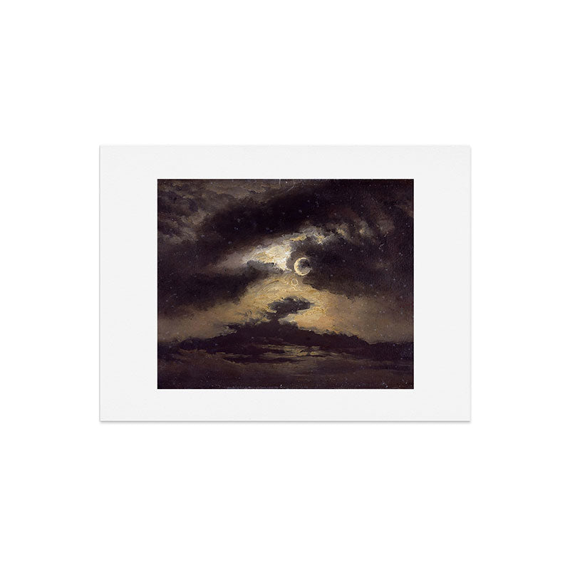"Clouds in Moonlight" by Knud Baade, 1843 Art Print