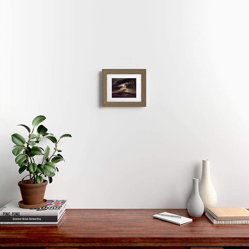 "Clouds in Moonlight" by Knud Baade, 1843 Framed Art Print