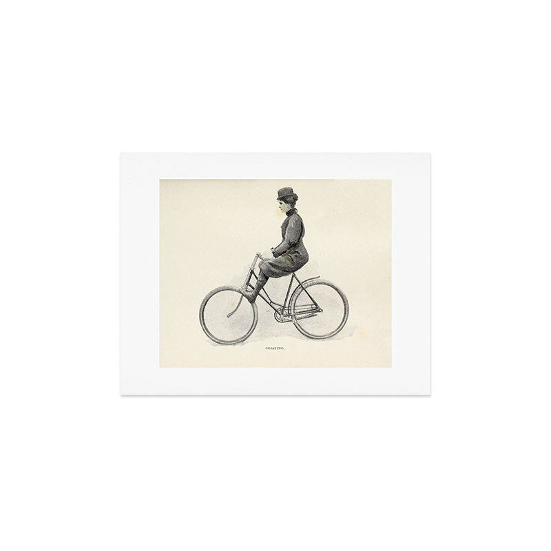 "Coasting" from "Bicycling for Ladies" by Maria E. Ward, 1896 Art Print
