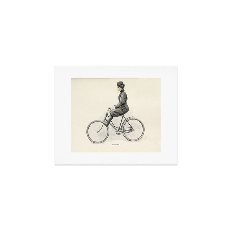"Coasting" from "Bicycling for Ladies" by Maria E. Ward, 1896 Art Print