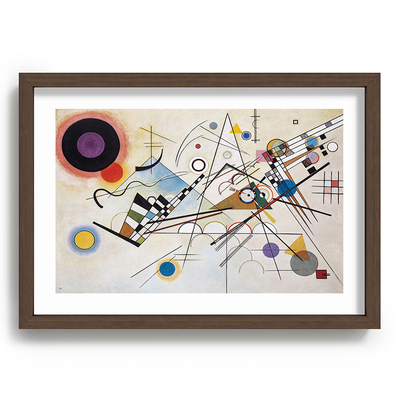 "Composition 8" by Wassily Kandinsky, 1920s Framed Art Print