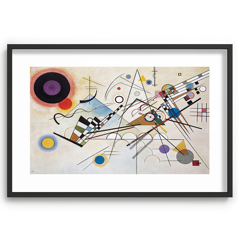 "Composition 8" by Wassily Kandinsky, 1920s Framed Art Print