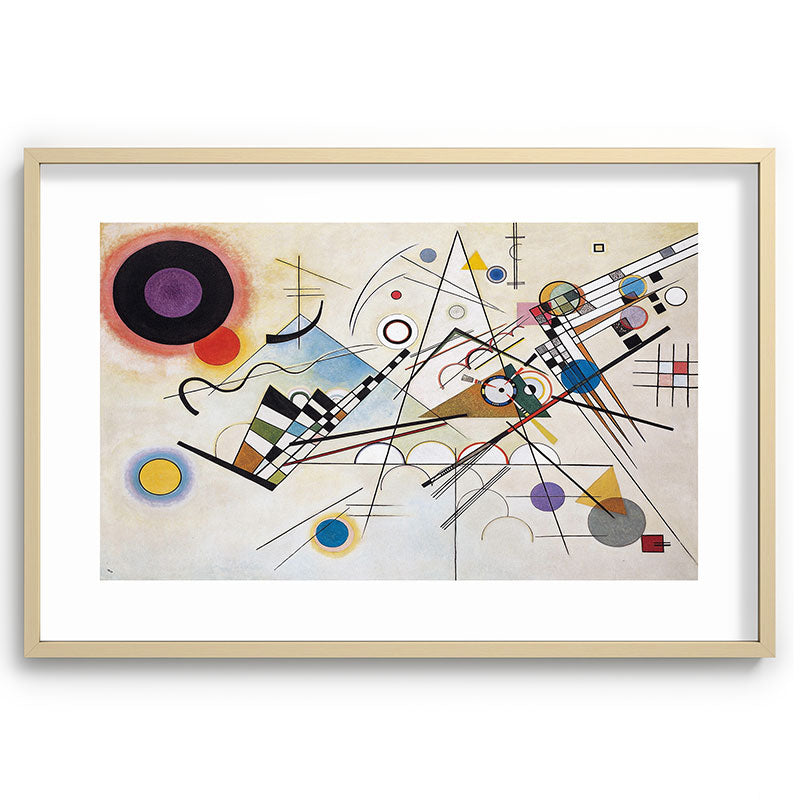 "Composition 8" by Wassily Kandinsky, 1920s Framed Art Print