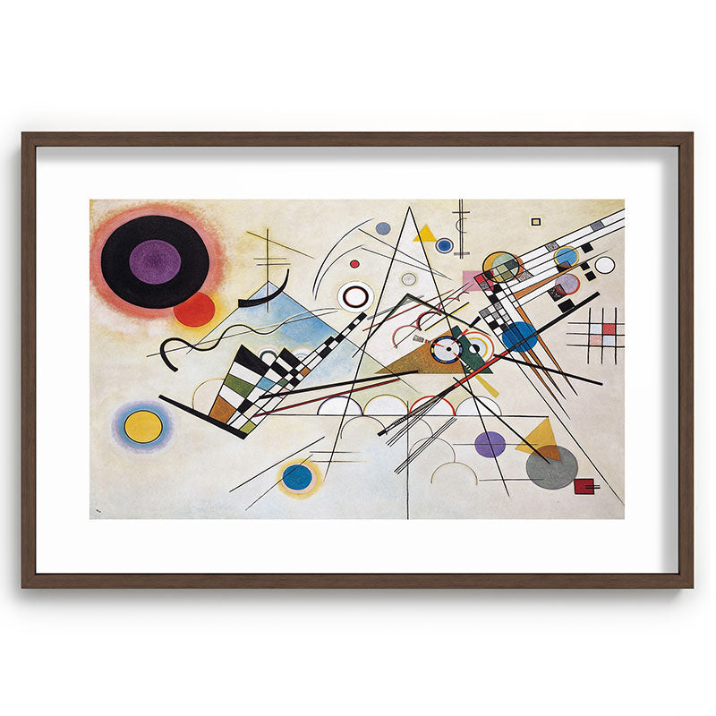 "Composition 8" by Wassily Kandinsky, 1920s Framed Art Print