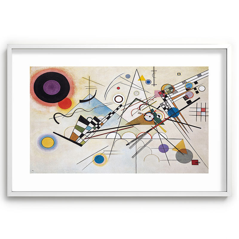 "Composition 8" by Wassily Kandinsky, 1920s Framed Art Print