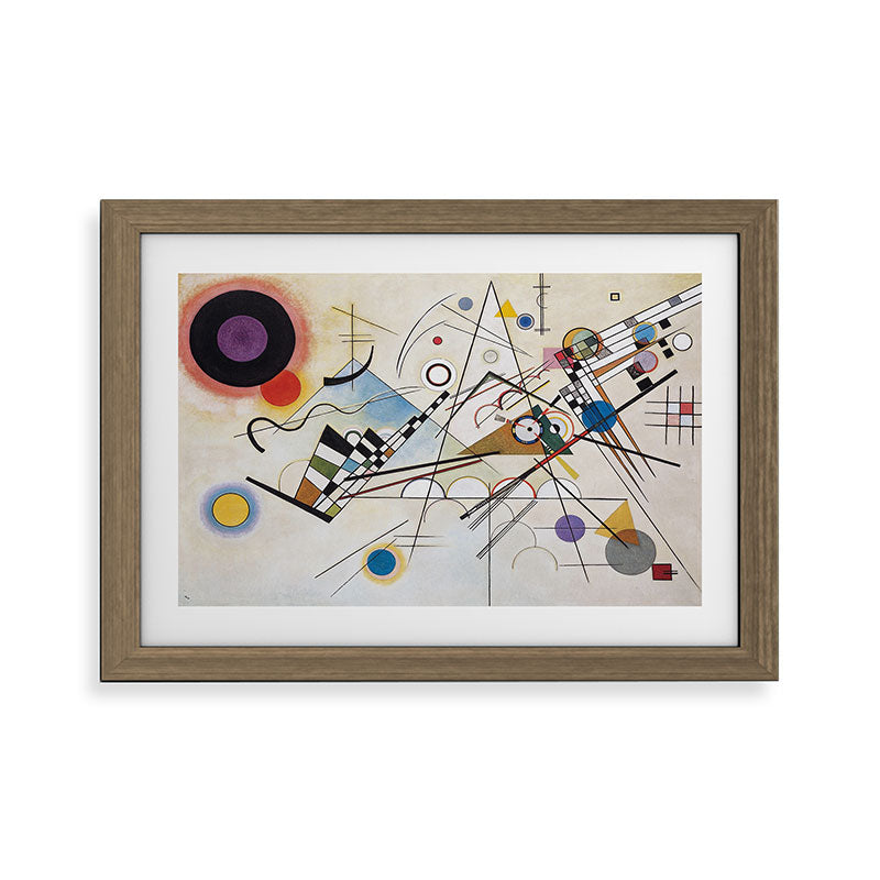 "Composition 8" by Wassily Kandinsky, 1920s Framed Art Print