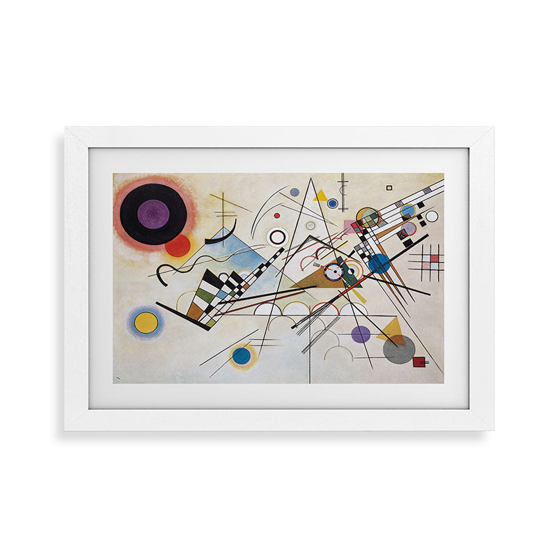 "Composition 8" by Wassily Kandinsky, 1920s Framed Art Print