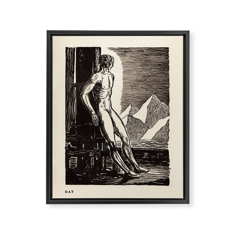 "Day" by Rockwell Kent (1919) Framed Canvas Print