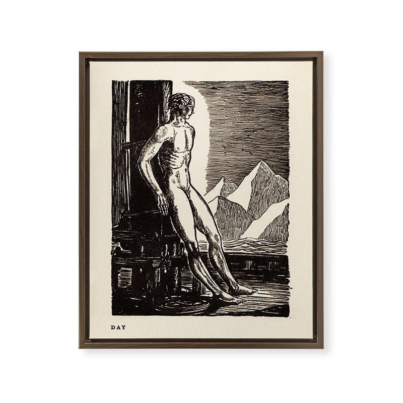 "Day" by Rockwell Kent (1919) Framed Canvas Print