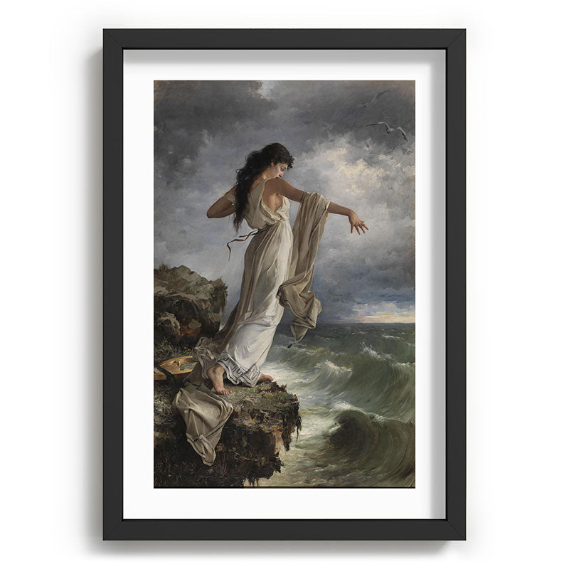 "Death of Sappho" by Miguel Carbonell Selva (1881) Framed Art Print