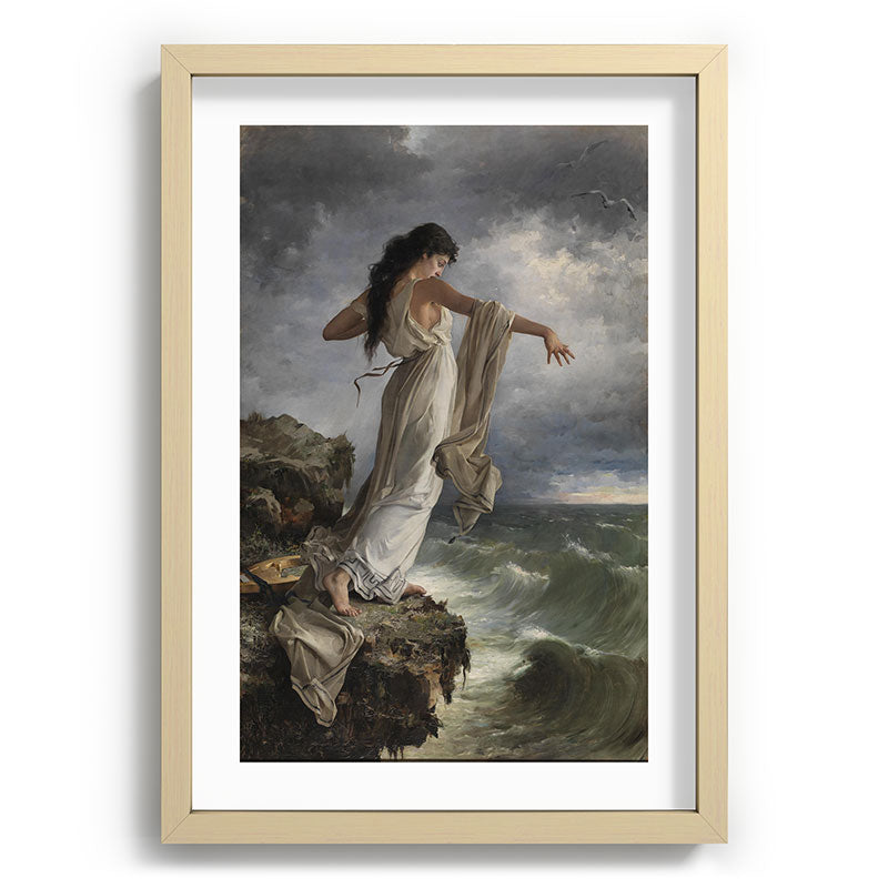 "Death of Sappho" by Miguel Carbonell Selva (1881) Framed Art Print