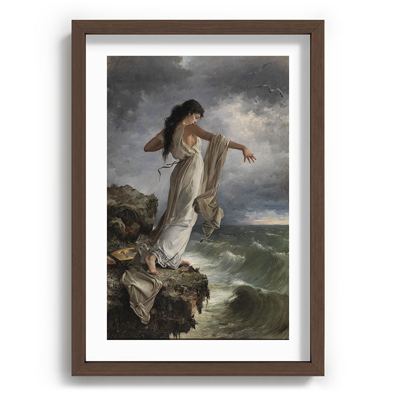 "Death of Sappho" by Miguel Carbonell Selva (1881) Framed Art Print