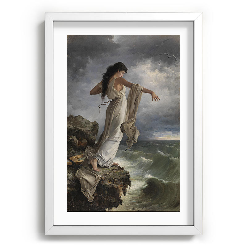 "Death of Sappho" by Miguel Carbonell Selva (1881) Framed Art Print