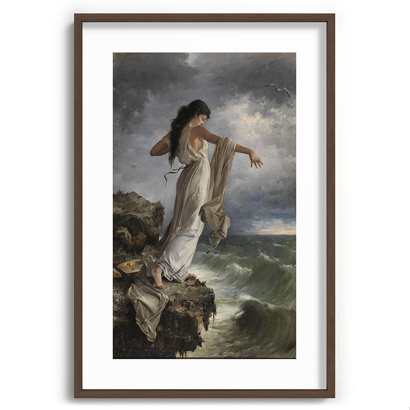 "Death of Sappho" by Miguel Carbonell Selva (1881) Framed Art Print